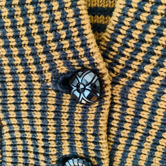 Pure & Co. Striped Button Down Cardigan Brown, S/M - Picture 6 of 13